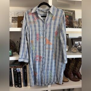 Paparazzi Stripes and Floral Shirt